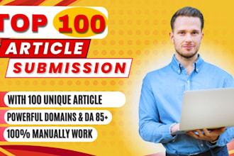 publish 100 high quality manual article submission