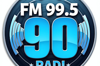 design high quality radio stations mascot logo with unlimited revision