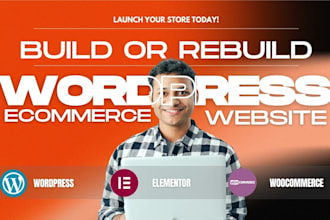 develop or rebuild responsive woocommerce website with elementor for startups
