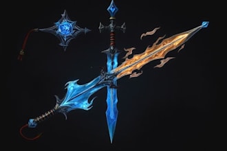 draw fantasy dnd weapon art for your game art