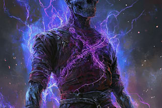 create realistic fantasy horror concept art and character drawings