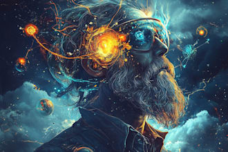 make fantasy sci fi character or landscape illustration