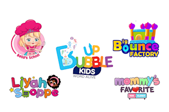 do daycare childcare babyshop school and kids logo or any graphics design