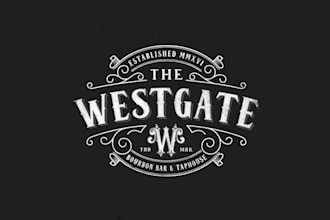 design high quality kickass bourbon bar logo