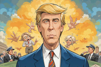 create political and editorial cartoons