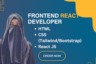 develop a website using html css react js