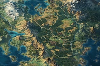 make a fantasy map for rpg fantasy dnd novels board game