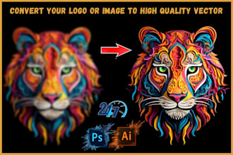 convert, trace or redraw your logo or image to high quality vector manually