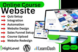 do wordpress membership website, lms website and sales funnel in gohighlevel