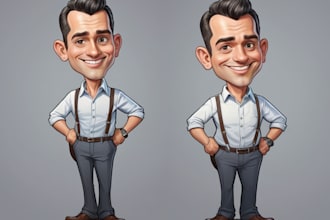 draw you in my own cartoon caricature style