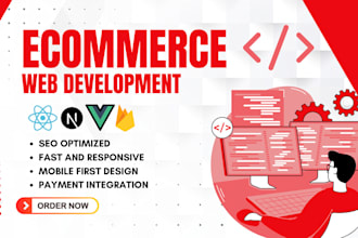 build your nextjs, react, vue ecommerce website with sanity, prisma, firebase