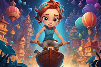draw a digital cartoon illustration