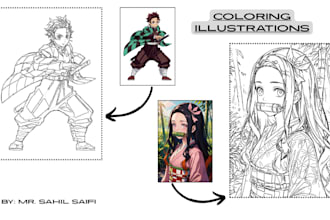 turn your photo into a custom coloring book page or line art