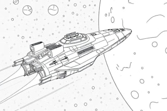 cerate concept art spaceship or vehicle design