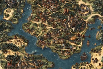 create custom hand drawn maps for your project or dnd game map