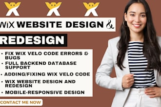 design wix website redesign wix custom wix velo code wix studio wix cms wix velo