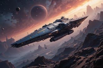 do a sci fi spaceship art