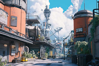 do cyberpunk futuristic city art