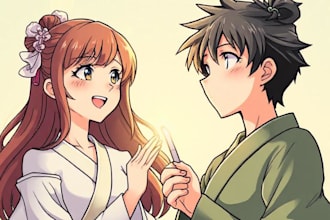 draw manga comic webtoon anime story for you