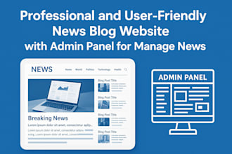 create a professional news website with admin panel