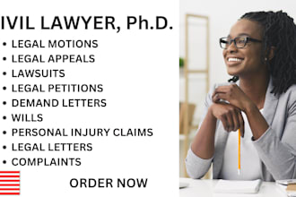 write motion, petition, lawsuit, pleadings, demand letters and legal document