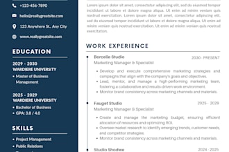 write a professional resume tailored to your career