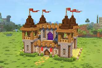 professionally build survival or creative minecraft builds