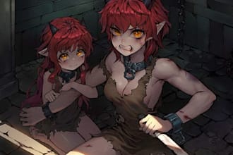 create a dnd art and d and d character for you