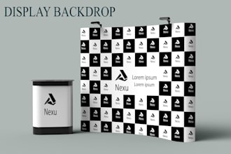 design a clean backdrop, step and repeat banner