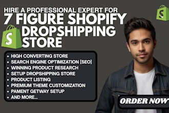 set up a pro shopify dropshipping store or 7 figure single product store