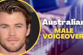 record a quality professional australian male voice over
