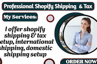 set up shopify shipping and tax for domestic and international store