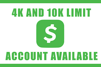 create verified cash app accounts with 4k, 8k, or 10k limits