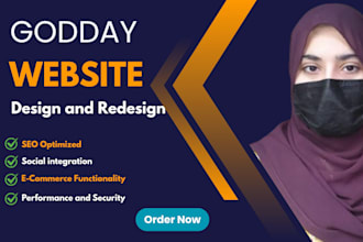 design or redesign godaddy website with SEO optimized