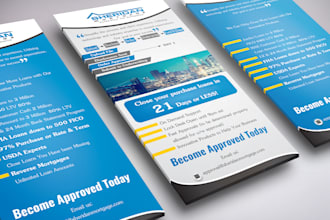 design print ready rack card, one pager, leaflet, dl flyer