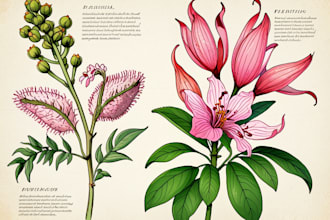 do botanical illustration with scientific focus