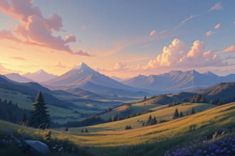 make a 3d environment concept art, background