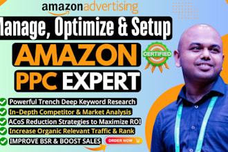 expertly manage, optimize and setup your amazon PPC campaigns, amazon fba PPC