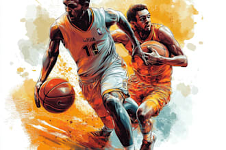 draw illustration in any style gym basketball  mural art