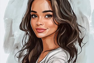 draw headshot avatar cartoon caricature digital from photo