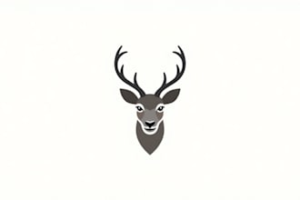 design wonderful deer head minimalist logo  within new concepts