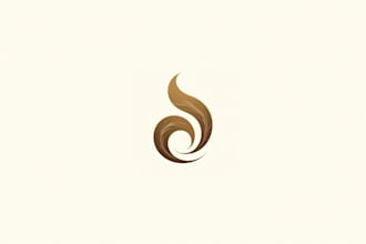 design outstanding simple fox tail swirl minimalist logo with my on creativity