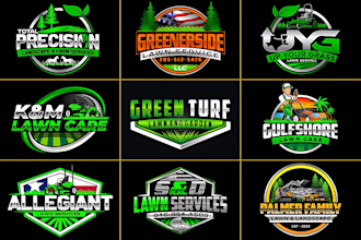 make modern agriculture, landscape and lawn care logo design