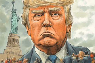 draw satire, editorial or political cartoons for you