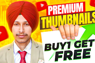 design premium youtube thumbnails for ab testing to get 10x CTR