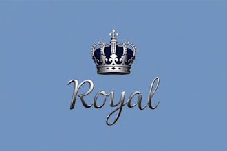 design awesome royal crown line minimalist logo  with express delivery