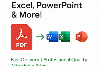 professionally convert your PDF to word, excel or any format