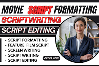 write industry format movie script screenplay screenwriting script formatting