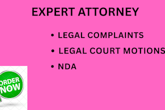 write legal court motions and nda