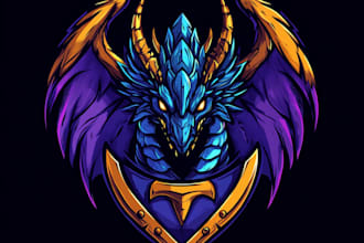 design mythical beasts, monsters, fantasy logo